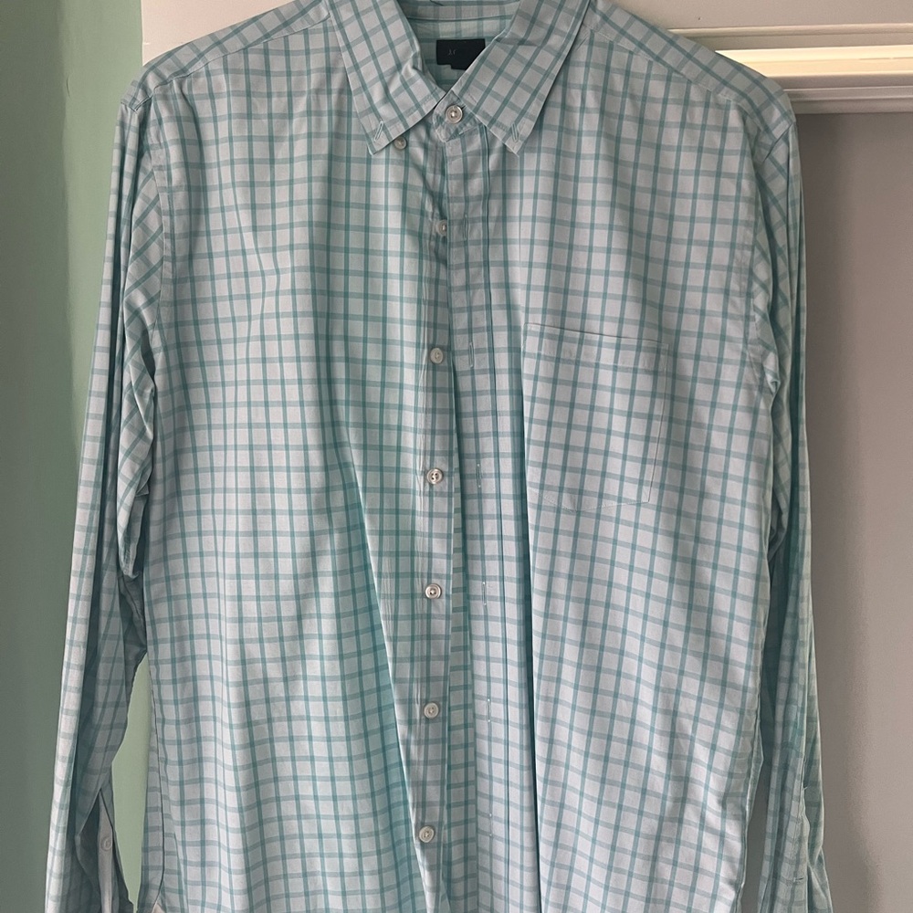 J. Crew Light Blue Plaid Casual Shirt